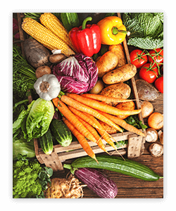 Foods in the vegetable food group offer a unique package of nutrients.