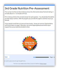 Use our online surveys to gauge students' knowledge before + after a lesson.