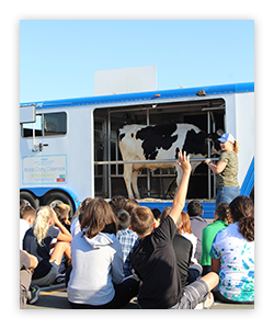 The Mobile Dairy Classroom teaches students where milk comes from.