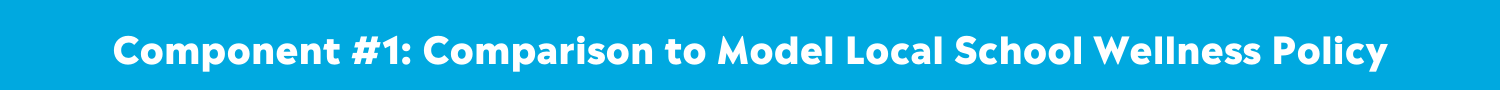 Component #1 Comparison to Model Local School Wellness Policy